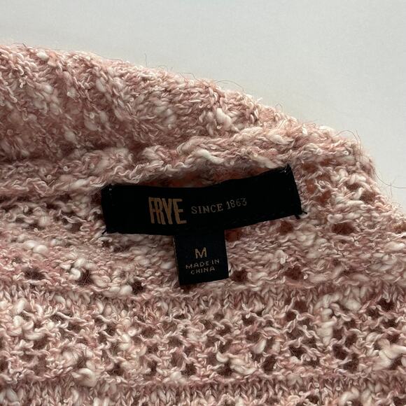NWT Frye Pale Mauve Open Knit Open Front Long Line Cardigan Womens Size Medium M - Picture 9 of 10